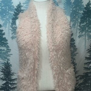 Soft Pink Knee length Vest